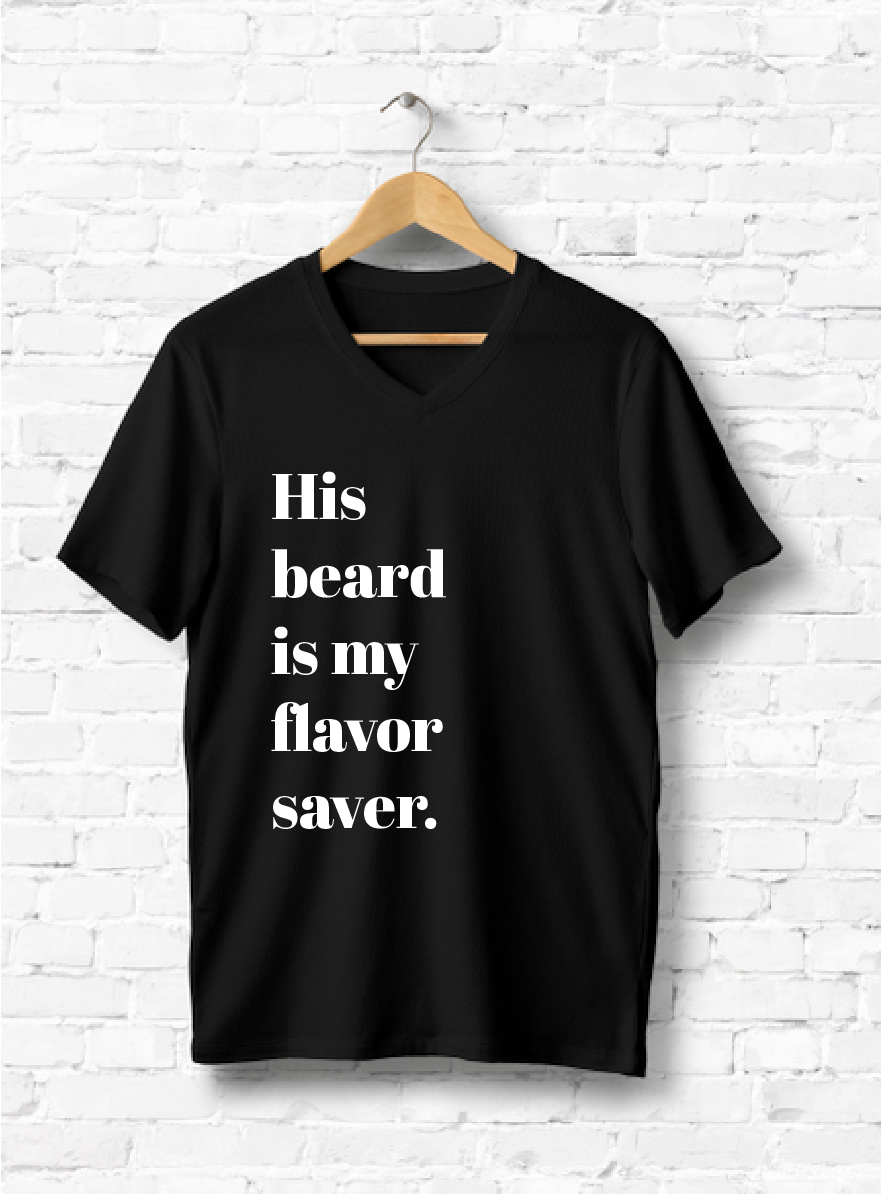 Women's His Beard V Neck Tee