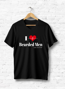 Women's I Luv Bearded Men V Neck Tee